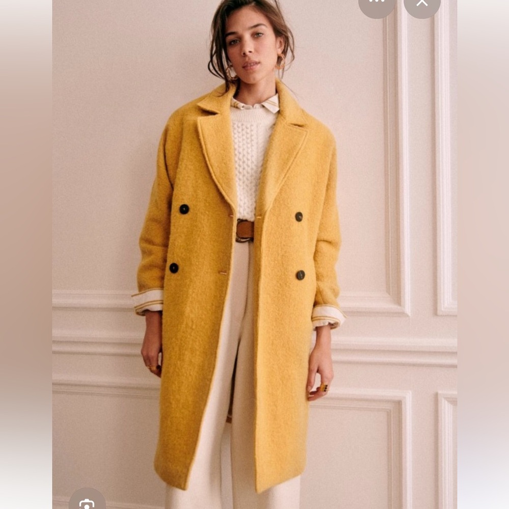 Sézane Jim Yellow Coat